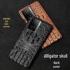 Crocodile Skull Half Package Leather Case for iQOO Z7 - High-End Protective Cover