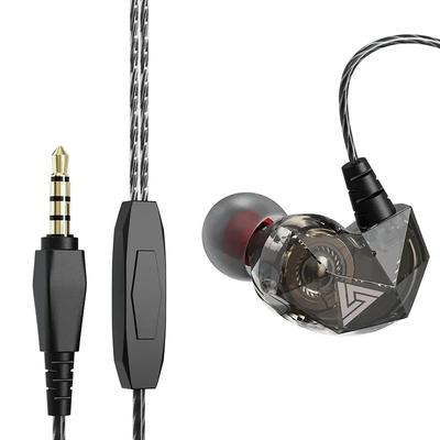Original QKZ AK2 Wired Earphones Dynamic HIFI Bass In-ear Earbuds Music Headphone Sport Noise Cancelling Headset with Mic