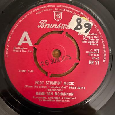 7inch Record HAMILTON BOHANNON - Foot Stompin' Music BR21PROMO Brunswick 1975 UK Soul/Funk Used