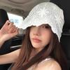 Hollow Out Embroidered Lace Hat Y2k Skullcap Retro Beanies Hat  Girls
