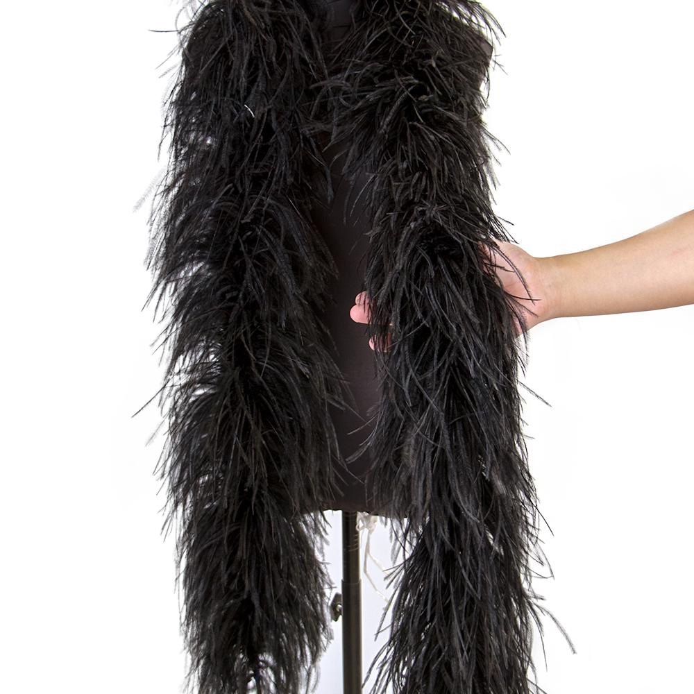DIY 2M Natural Ostrich Feathers Boa Decoration for Party Wedding Dress Shawl Clothes Sewing Accessories Crafts Plume 1 3 6 10 20 PLY