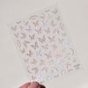 Tomoni Shell Light Nail Art Stickers: Peach Minnie & Colorful Butterfly Designs