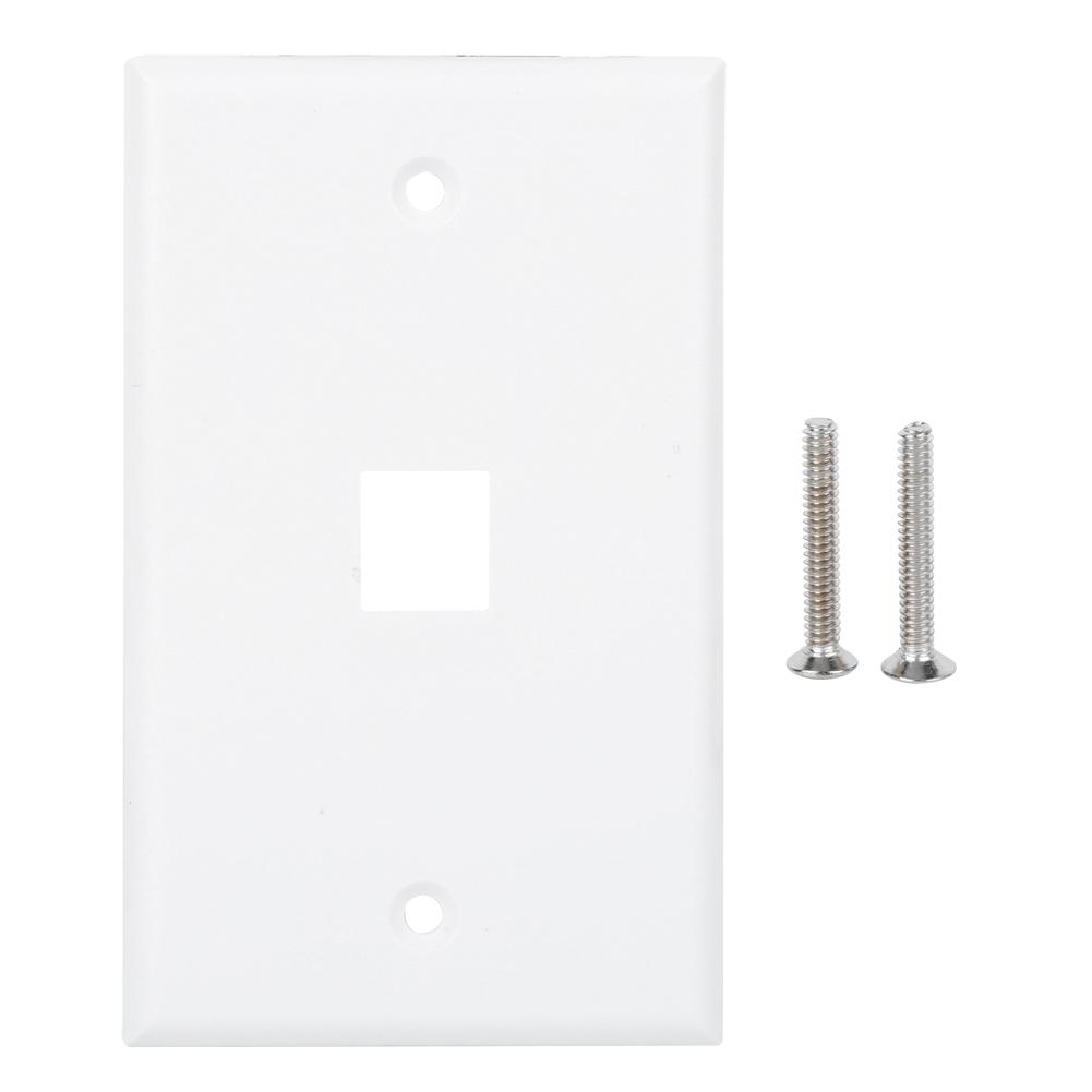 5Pcs Network Socket Panel 120 American Type Single Pot Wall Flat Face Plate RJ45 Faceplate