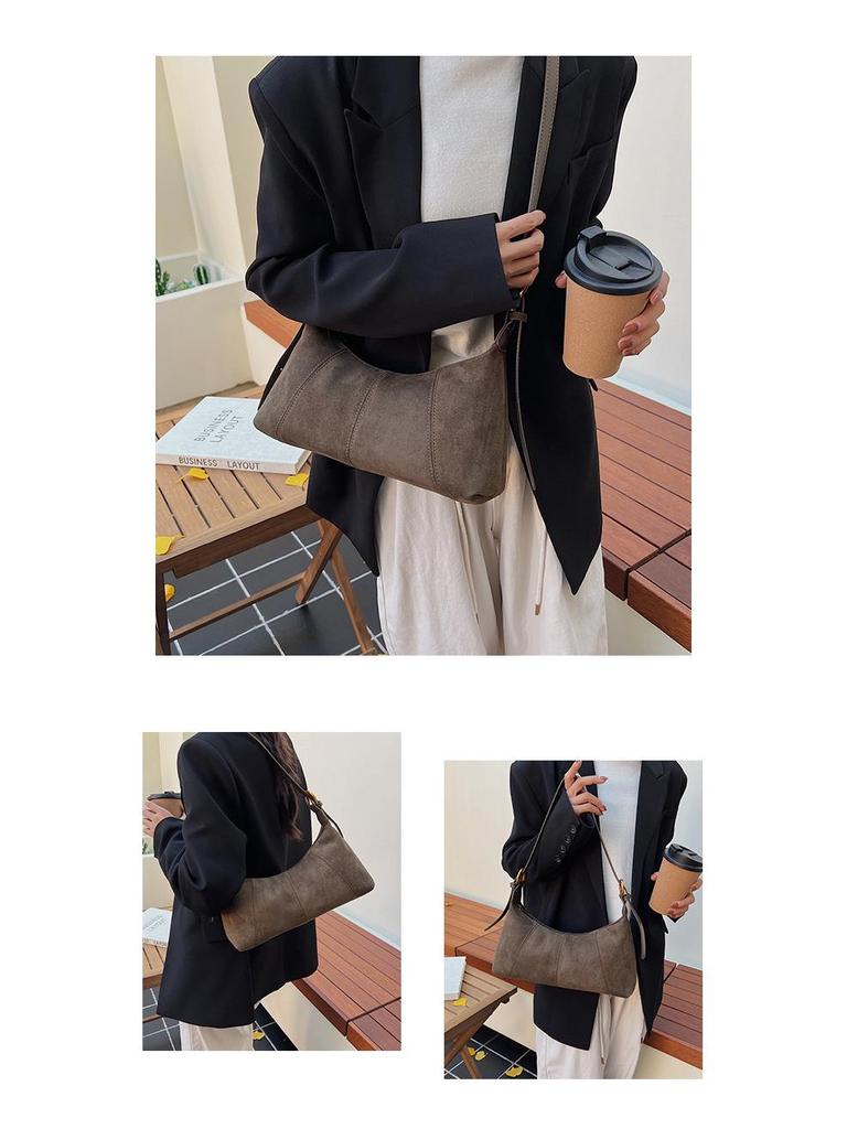 Französischer Chic Damen Herbst Schultertasche mit großem Fassungsvermögen