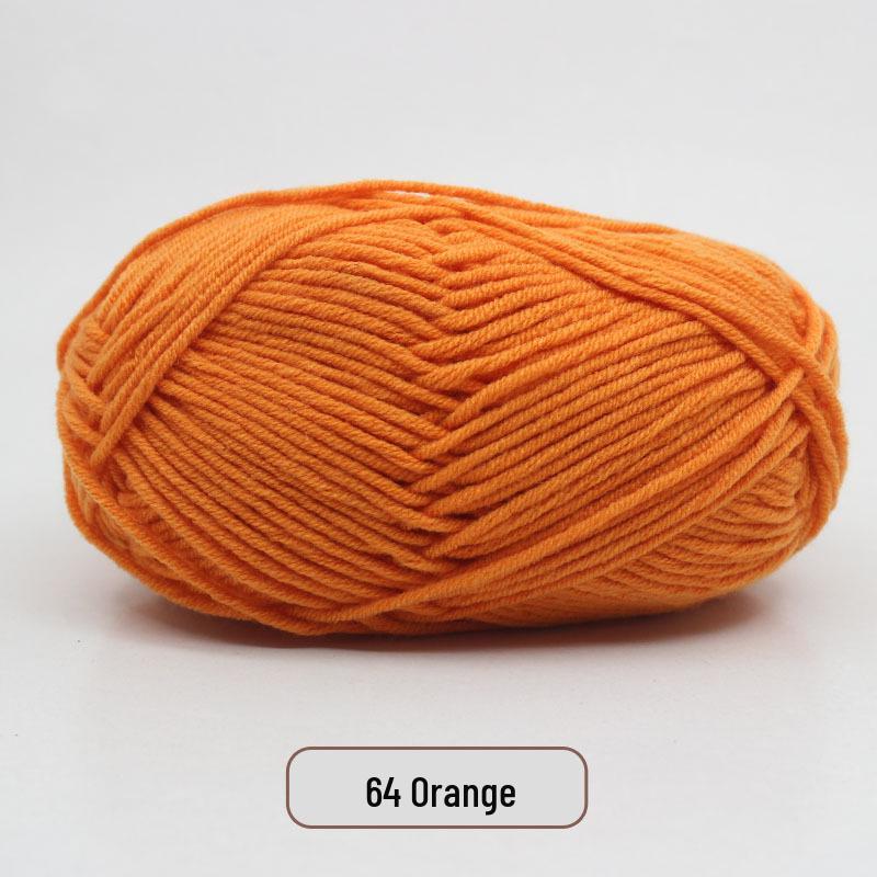 5-Strand Milk Cotton Yarn Scarf & Hand-Knitted Hat Yarn - Baby Soft, Medium Thickness, Free Shipping