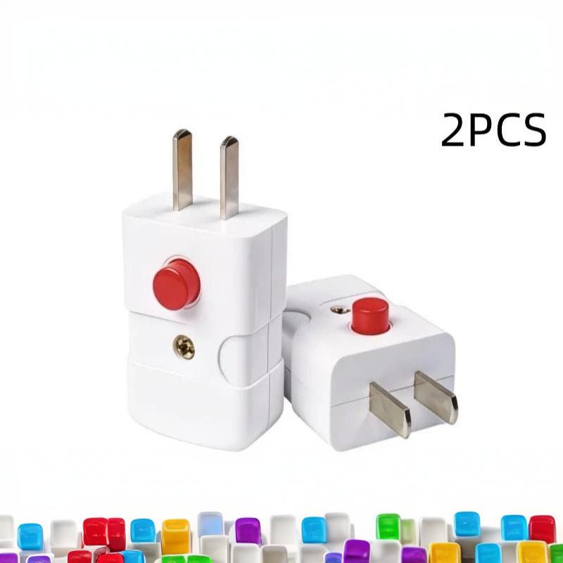 Electric Power Plug with Control On Off Switch Premium Thick Pure Copper Pins Durable for Home Office Daily Use