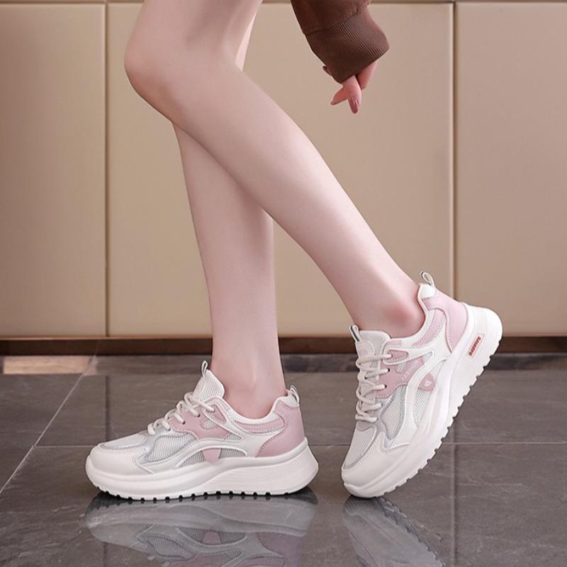 Campus Student Damen Sportschuhe Frühling Sommer Atmungsaktiv Elastizität Joggingschuhe Fitnessstudio Rutschfest Damen Plateau-Sneaker Zapatos