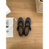 Retro flat-bottomed suede Mary Jane single shoes fairy shoes 2025 new spring, autumn and winter red gentle evening shoes