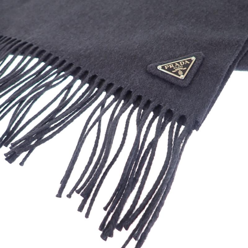 Prada 2FS047_2COP_F0008 Scarf Navy Silk/cashmere Mens