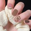 24Pcs Pink Silver Glitter Diamond Fake Nails Long Ballerina Press On Nails Reusable False Nail Tips Set