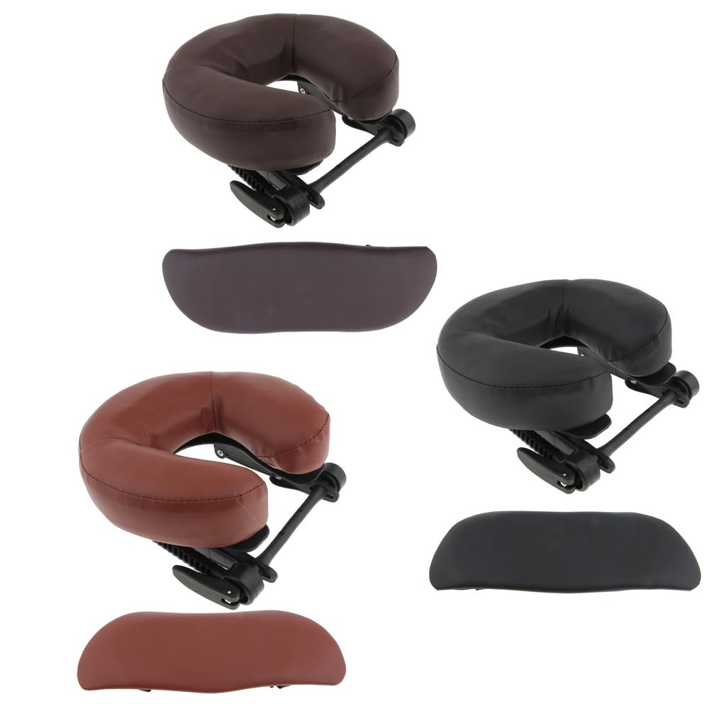 Foam PU Massage Table Pillow Face Down Cradle Cushion Neck Headrest for SPA Bed Portable Accessory