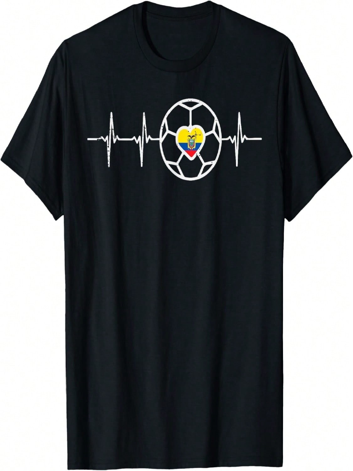 Heartbeat Ecuador Flag Soccer Football Fan unisex Wounisex Kids T-Shirt S разноцветный