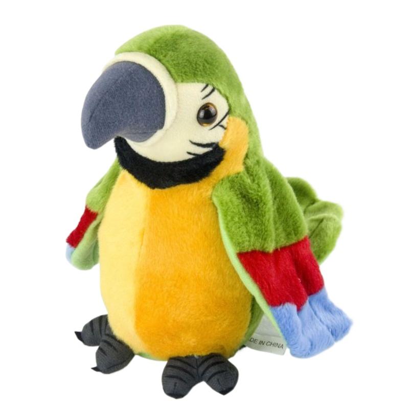Talking Macaw Parrot Repeat What You Say Stuffed Animal Plush Toy Electronic Record Animated Bird Speaking Parrot Pet Plush Toys
