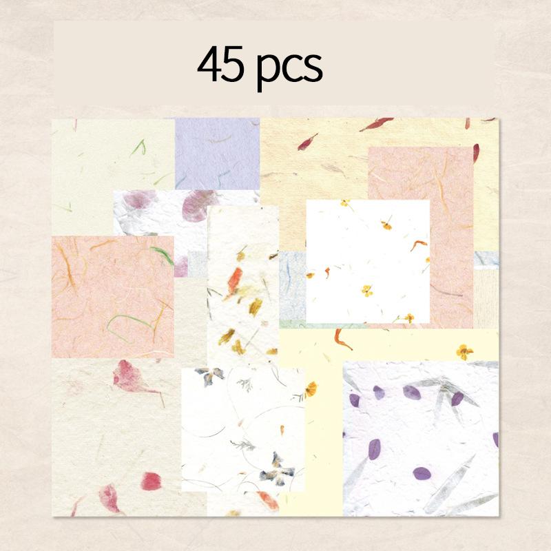 45 Pcs/pack Vintage Inviscid Decorative Paper DIY Scrapbooking Material Paper Hand Made Junk Journal Background Paper
