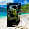 Asciugamano da Spiaggia Ultra Morbido a Tema Shrek, Ideale per Piscina - Campeggio, Immersioni - Essenziale da Viaggio Perfetto, Asciugamano da Spiaggia Vivace.