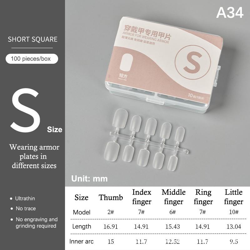 100Pcs/Box Matte Fake Nails No Polishing Press On False Nails Medium Short Design High Matt Soft Gel Nail Tips For Extension