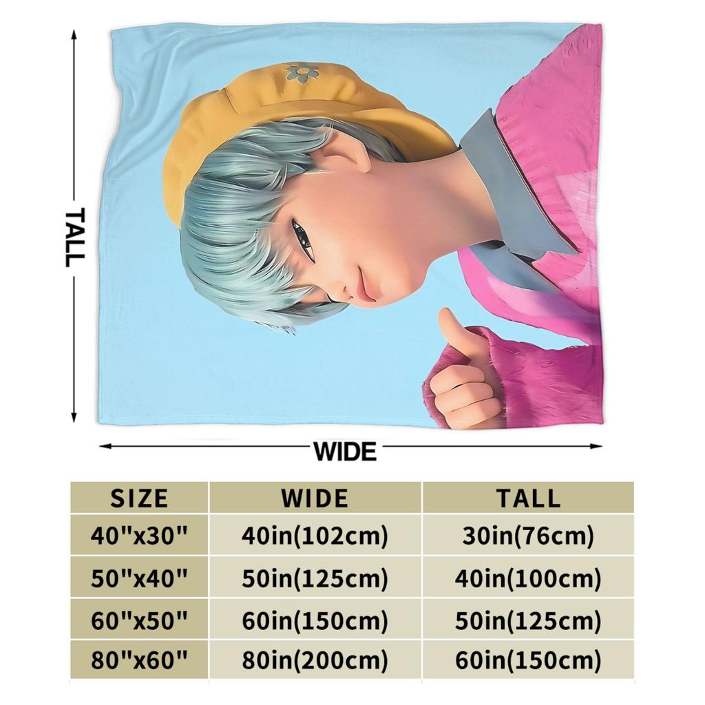 BABY Saja Boys Kpop Demon Hunters Game Plush Blankets Boy Girl Flannel Bedding Throws For Living Room Warm Soft Custom Bedspread