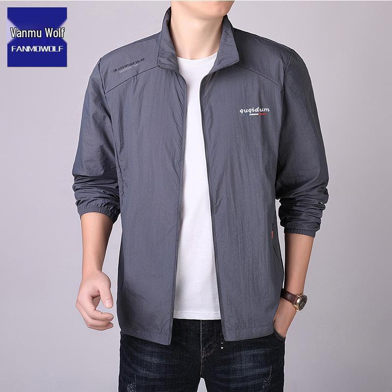 

Men s Summer UV Protection Lightweight Nylon Jacket: Quick-Dry, Breathable, Loose Fit for Outdoor Sports M [80-100 lbs]