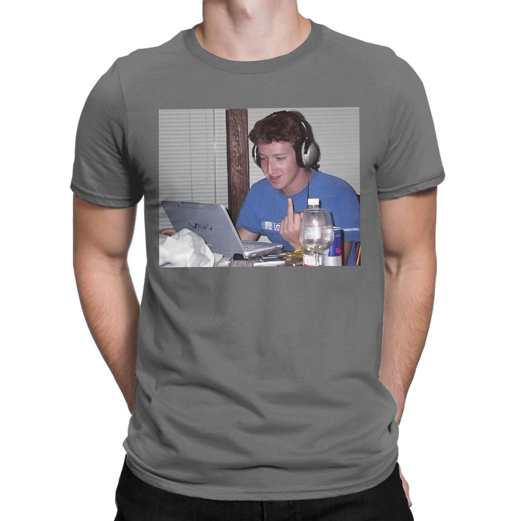 Mark Zuckerberg Reactions T Shirt Summer  Harajuku T Shirts Men 100 Cotton O Neck Oversized Top Tees Short Sleeve Streetwear Top