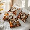Hedgehog Fox Pumpkin Pillowcase Cushion Polyester 45X45Cm Throw Pillow Cover Sofa Chair Bed Cushion Cover Pillowslip Home Decor