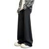 Fleece solid-color sweatpants men's and women's autumn and winter new thin wide-leg loose and versatile casual trousers