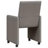 Dining Chairs with Casters 2 pcs Taupe 57 x 66 x 94 cm Fabric