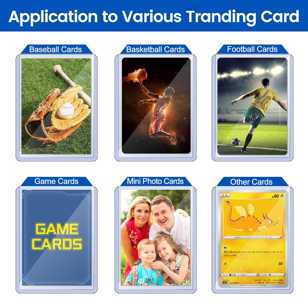 35Pt Clear Pvc Hard Card Sleeves - Scratch-Resistant Trading Card Protectors For Sports, Game & Id Cards Storage Display