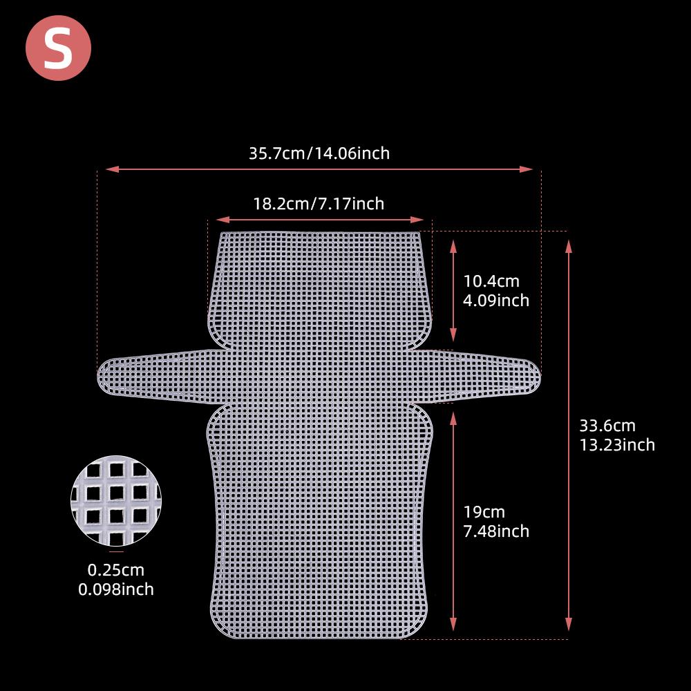 1set DIY white plastic mesh sheet template, DIY mesh shaping material stencil, hand weaving crochet yarn bag stencil mold set