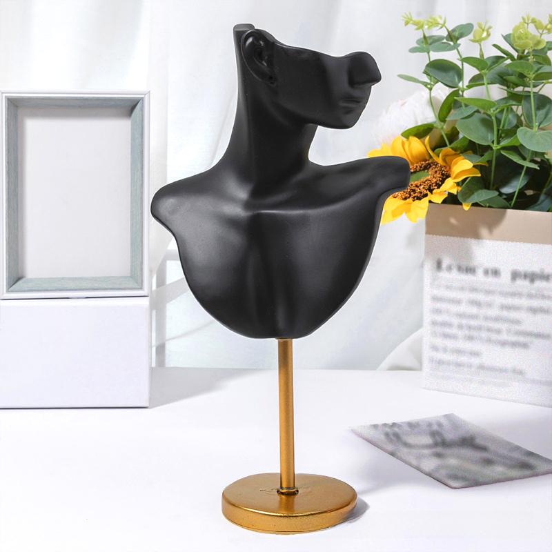 3pcs/set Human Ear Model Jewelry Storage Ear Shape Jewelry Rack White Resin Mannequin Stand Black 3 styles