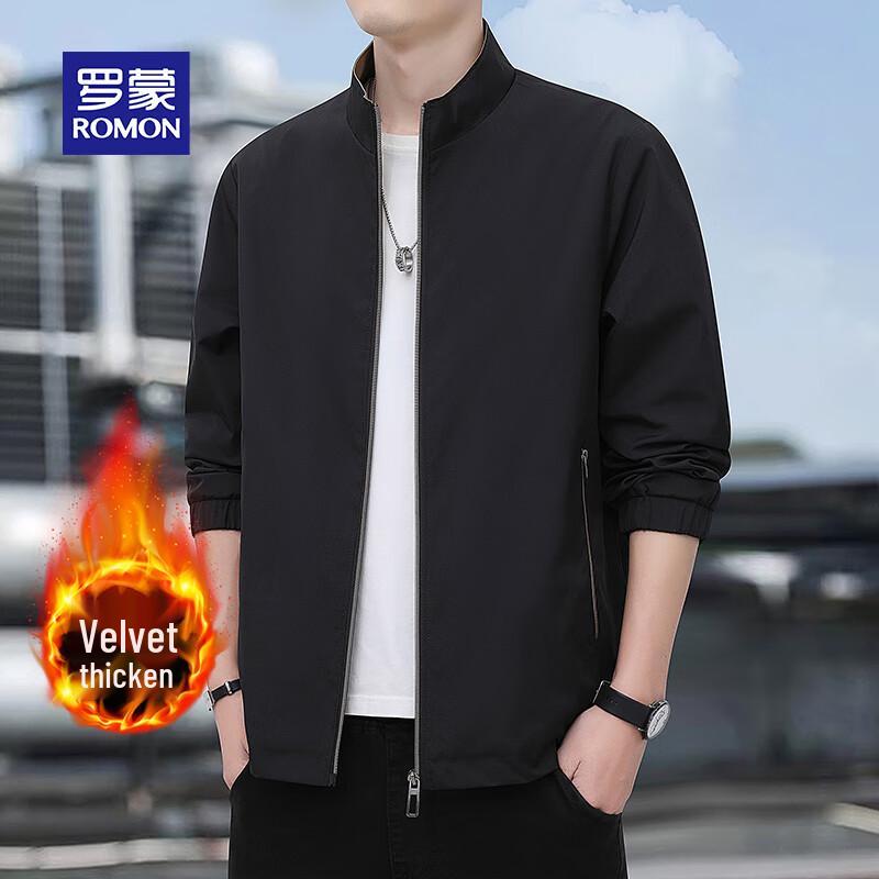 ROMON Men's Light Business Stand-Collar Jacket