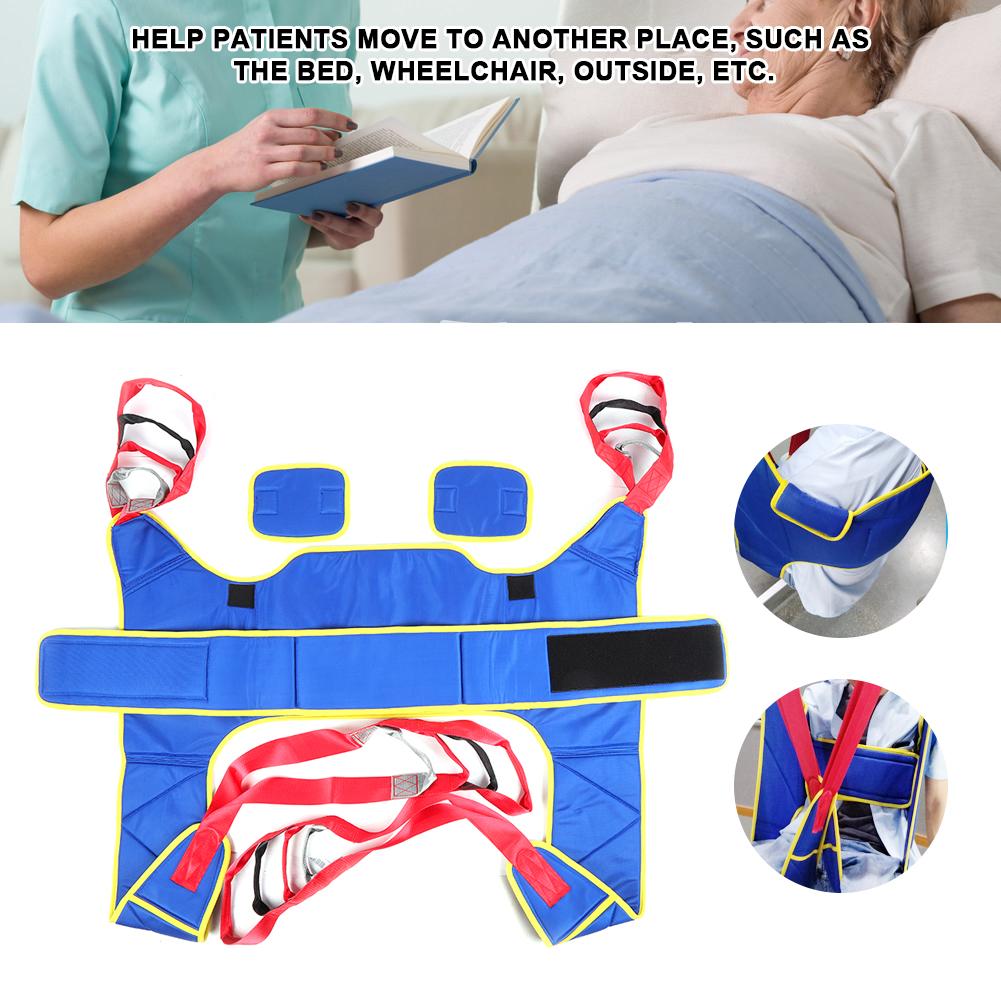 Height Adjustable Patient Sitting Transfer Belt Lift Sling Assistant Rehabilitation BeltBlue