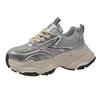 Silver Dad Shoes Women's 2025 New Spring and Summer Thick Soles Increase Height, Show Small Feet, Light and Breathable Versatile Casual Sports Shoes