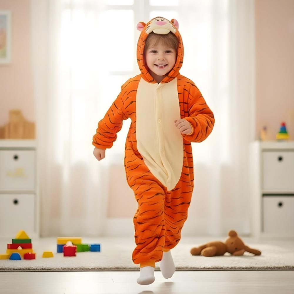 Piżama Onesie Kigurumi Kostium Przebranie Tygrysek 125-135Cm