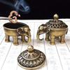 Elephant Lucky Incense Burner Metal Lotus Incense Burner Bowl Incense Holder With Handle Yoga Meditation Home Decor AncientStyle