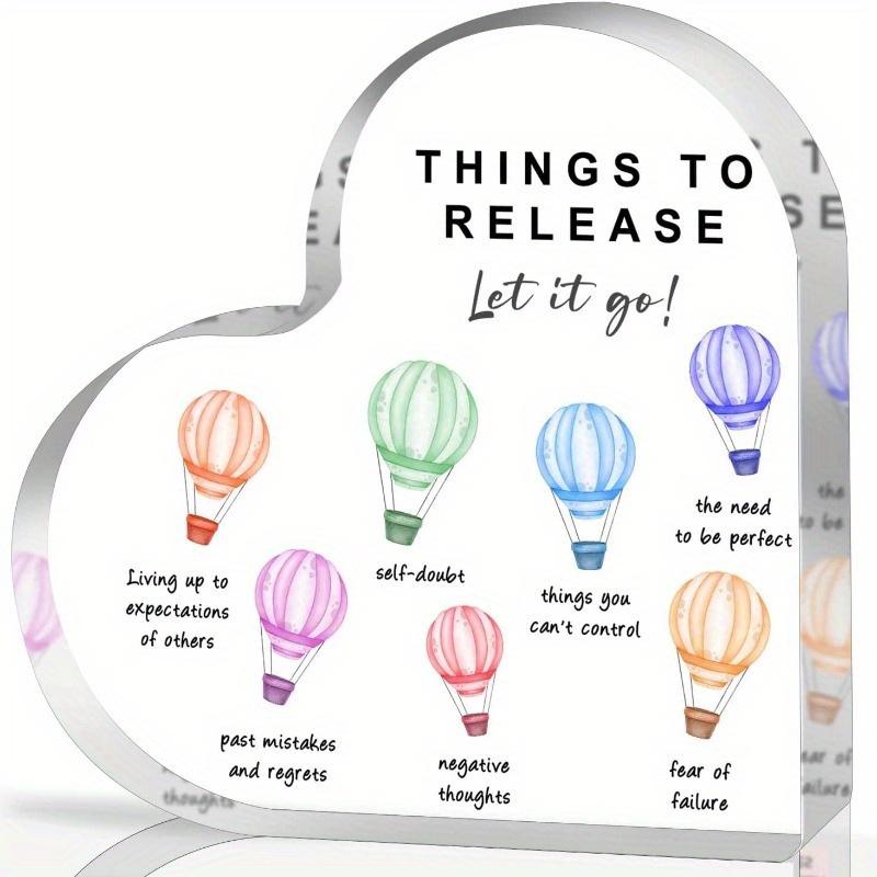 

Things to Release Affirmations Heart - Psychotherapy Sign for Counselors & Home Therapy чистый