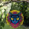 10-Zoll Verspieltes Katzen-Design Windspiel - 360° Drehende Hängedekoration mit Lebhaften Farben, Perfekt für Garten, Terrasse