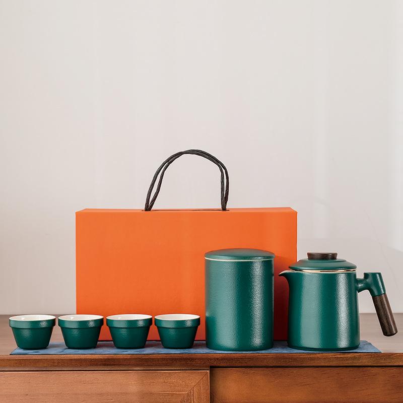Outdoor portable travel tea set storage bag Kung Fu tea set simple teapot tea cup gift box