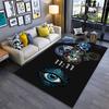 Spiritual Area Rug, Hamsa Hand Evil Eye 11 11 Moon Galaxy Poster, Living Room Decor, Non-Slip Mat