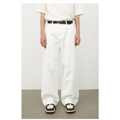 Lange Hosen Fünffarbige Retro Halbelastische Taille Lockere Gerade Jeans Herren Gerade Lockere Jeans für Männer Modische und Bequeme Hosen