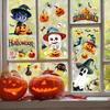 Halloween Cartoon Ghost Pumpkin Bat Home Atmosphere Decoration Glass Window Static Window Stickers