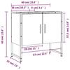 VidaXL Armoire Lavabo de Salle de Bain, Placard sous Vasque avec Porte, Meuble de Rangement, Organisateur de Toilette 842456