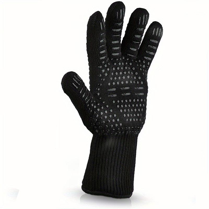 

Перчатки для барбекю из одной части, термостойкие рукавицы для духовки, 500-800 градусов, огнестойкие, для барбекю, теплоизоляция, микроволновая печь