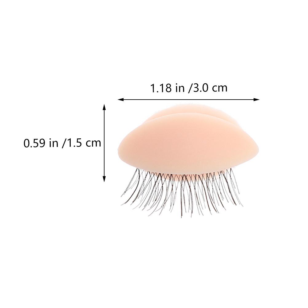 4Pairs Silicone Practice Mold for Eyelash Grafting Extension Training Tool Beginner Friendly Eyelash Extension Mold