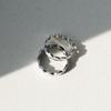 Alleun Silver 925 Heart Layered Silver Ring Mini Bold