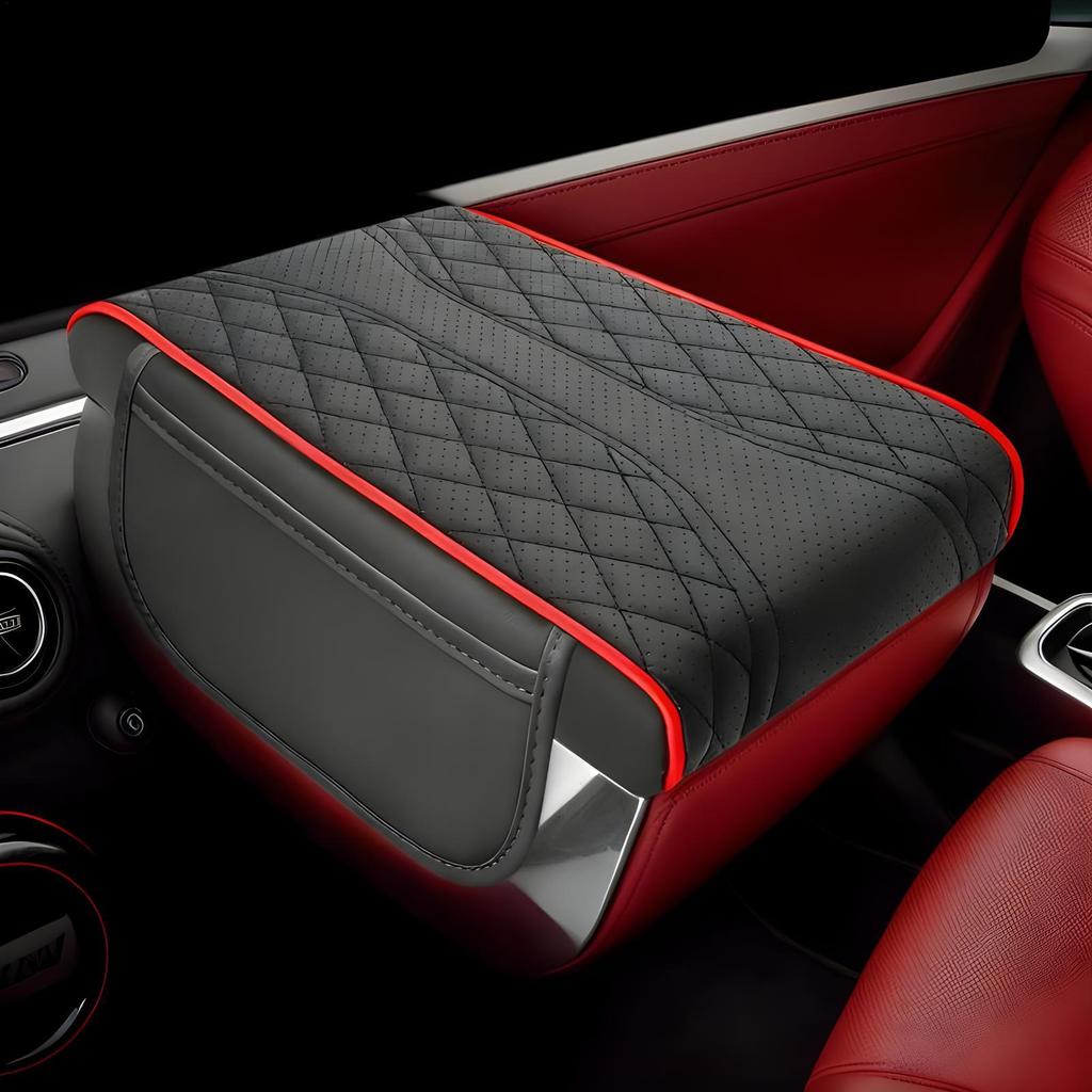 Auto Armrest Covers Double Pocket Storage Pad Car Center Console Organizer for Automotive Interior Vehicle for Daily Commuting