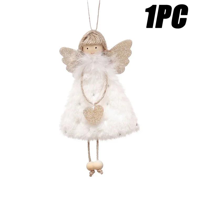Christmas Hanging Angel Doll Pendant Plush Angel Ornaments Xmas Tree Decors for Wedding Birthday Party New Year Holiday Decor