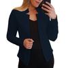 Blazer da Donna a Maglia Aperta Cardigan Monocolore Vestibilità Slim Maniche Lunghe Caldo Capospalla da Lavoro Taglie Forti Cappotto Primaverile Abbigliamento Femminile