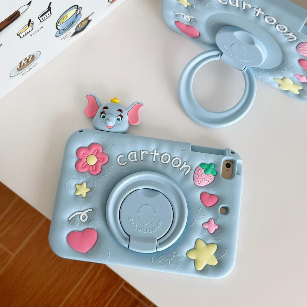 Cute Cartoons 3D Tablet Case For ipad 12th/11/10 Air 8 Mini 6/7 Pro 11 and Redmi Pad2 SE Pad 2 Pro 12.1inch Xiaomi Pad 8/7/6/5pro Kids Silicone Cover
