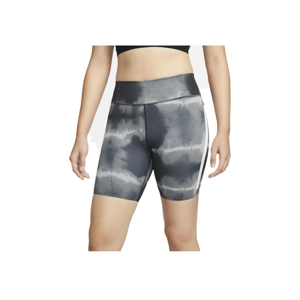 Nike Tie-Dye High-Waisted Printed Workout Shorts Women Shorts Gray DO7815-010