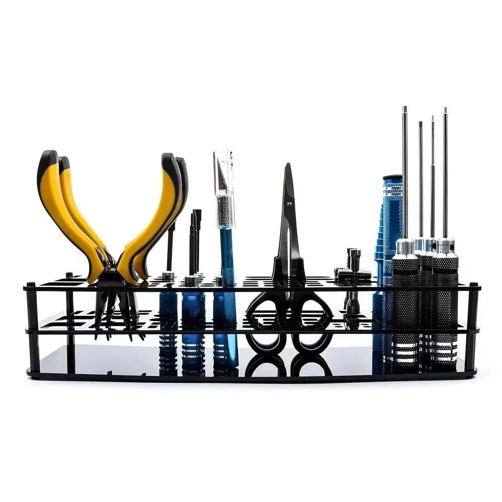 Multi Hole Tool Organizer Rack Black Desktop Tool Rack New Tool Storage Stand  Craft Tools
